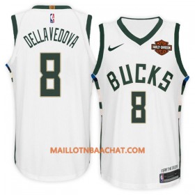 Maillot NBA Milwaukee Bucks Matthew Dellavedova 8 Nike 2017-18 Blanc Swingman - Homme